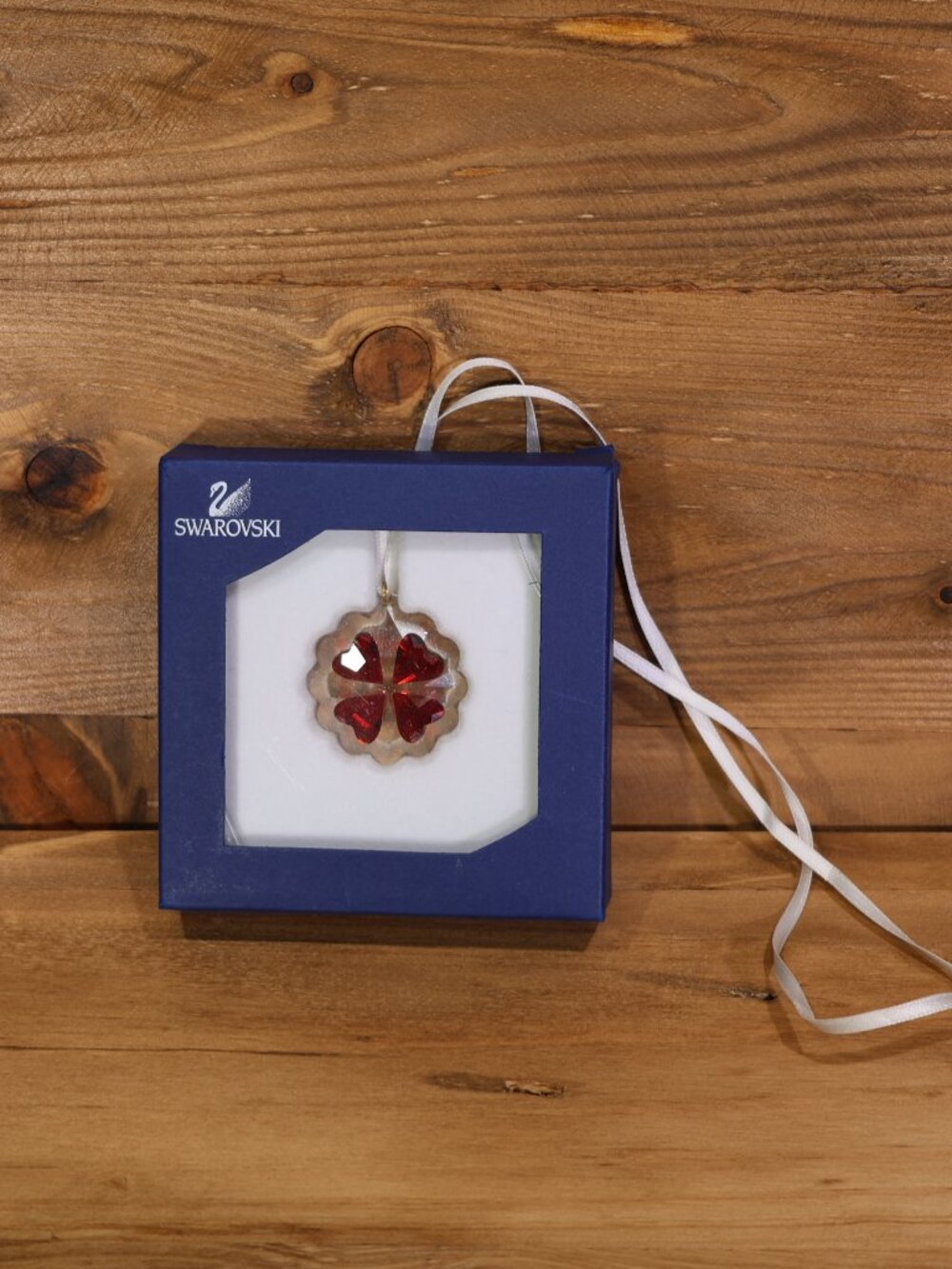 SWAROVSKI Crystal Ornament SPARKLING Cookie with Original Box HOLIDAYS Red Heart